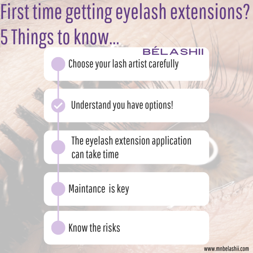 geting eyelash extensions for the firs time