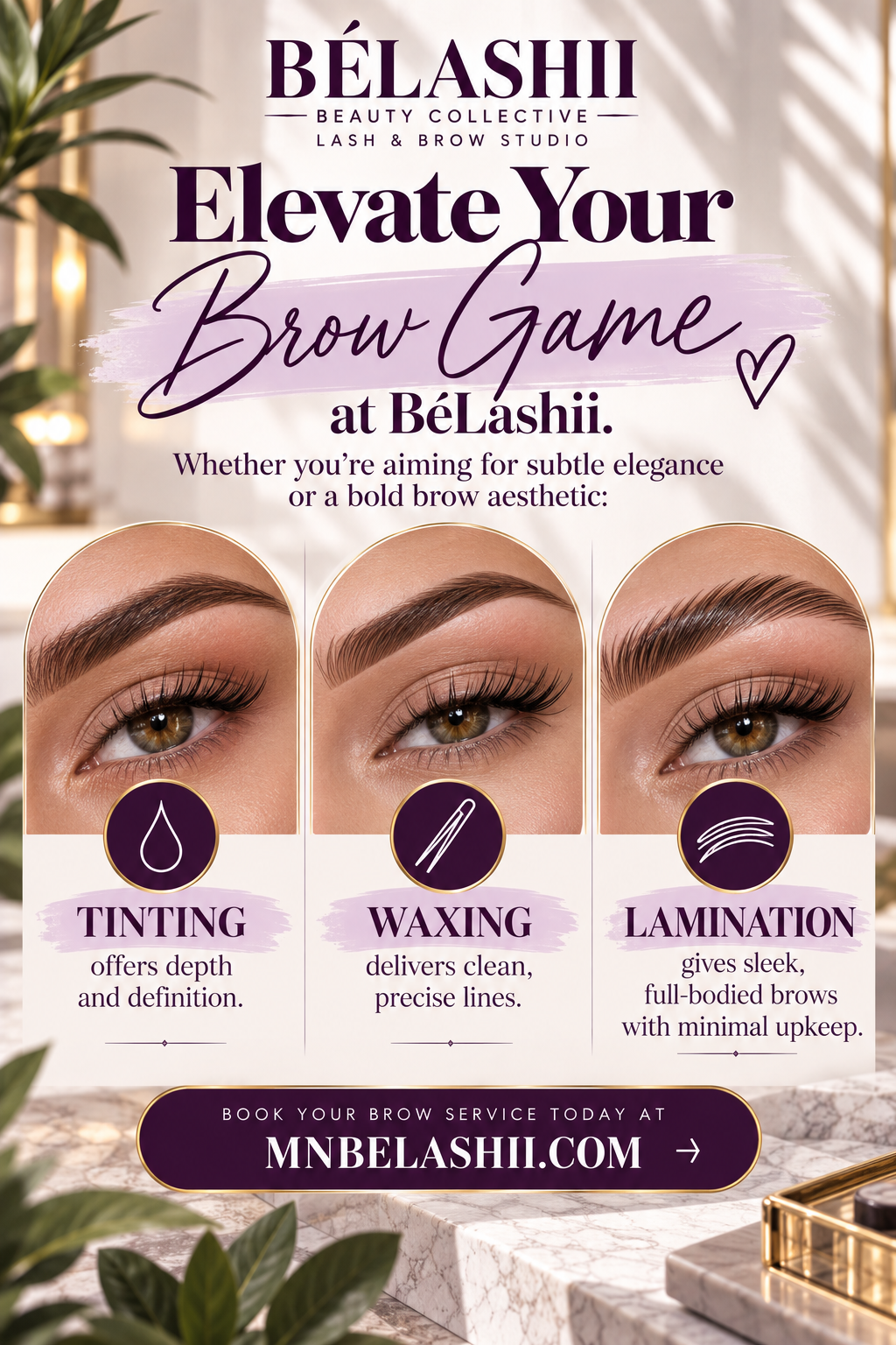 BéLashii EyeBrow Services Poster
