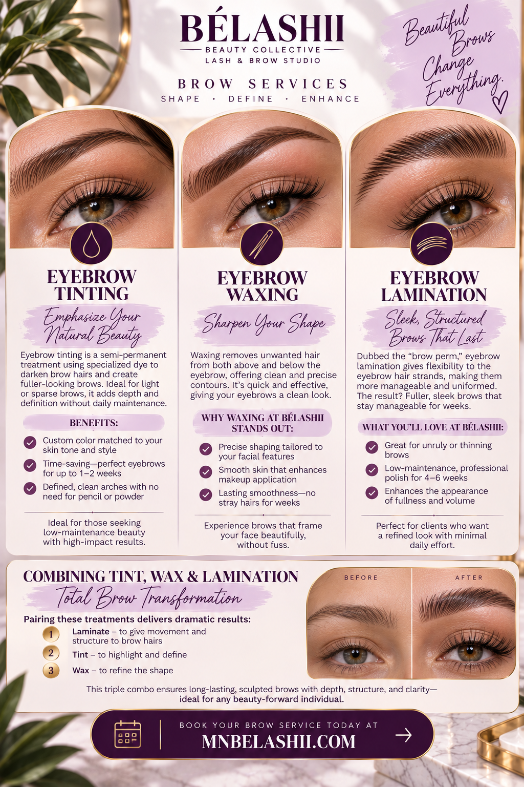 Elegant Brow Services Beauty Studio Guide