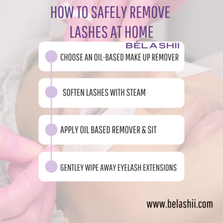 remove eyelash extensions at home