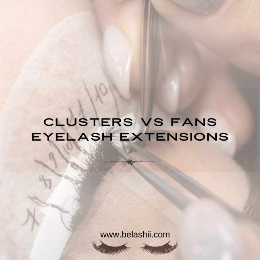 Cluster Lashes vs. Fanned Lashes