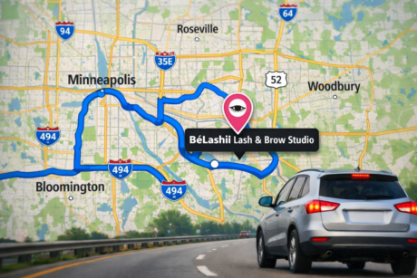 Driving to BeLashii Lash Studio from the twin cities surrounding suburbs