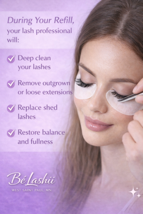 Lash refill process at BeLashii