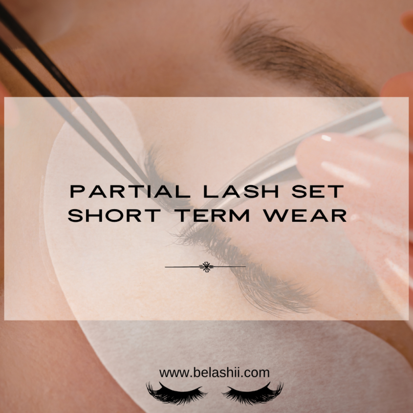 PARTIAL SET OF EYELASH EXTENSIONS