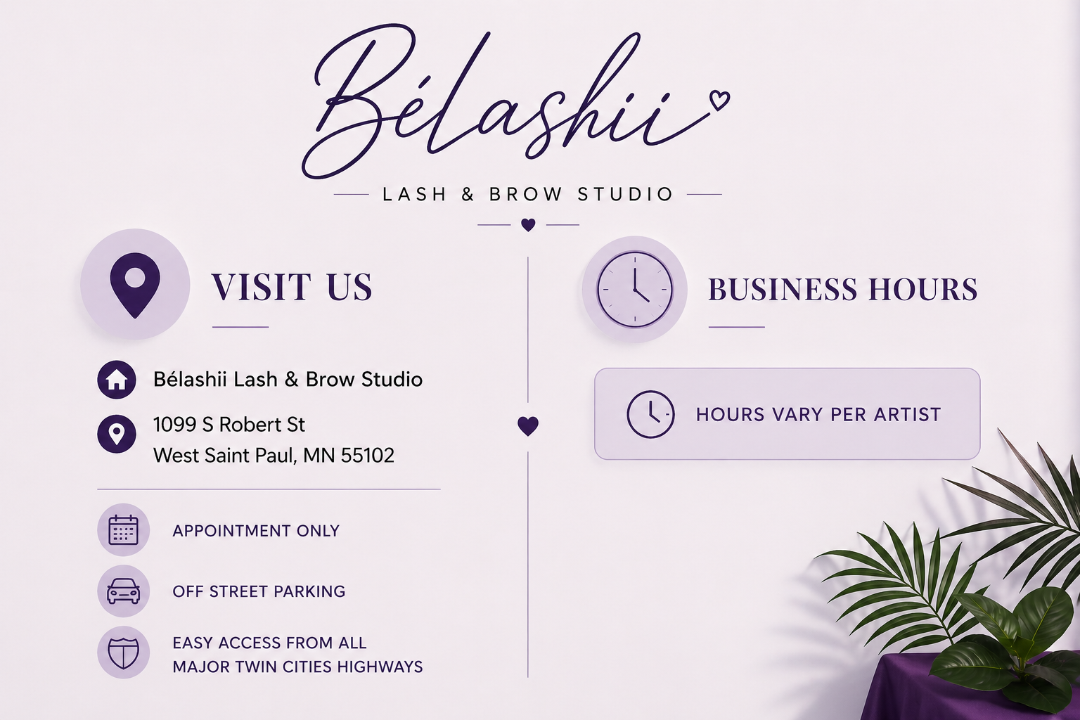 belashii lash and brow studio contact info