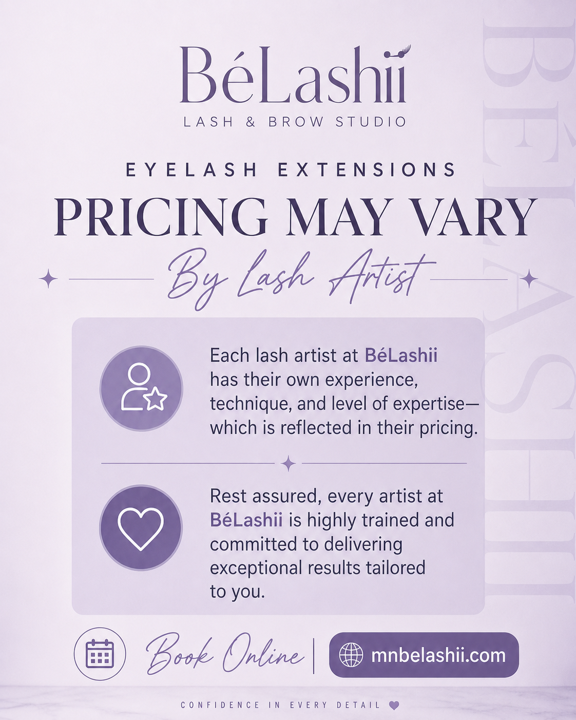 EYELASH EXTENSIONS PRICE PER ARTIST
