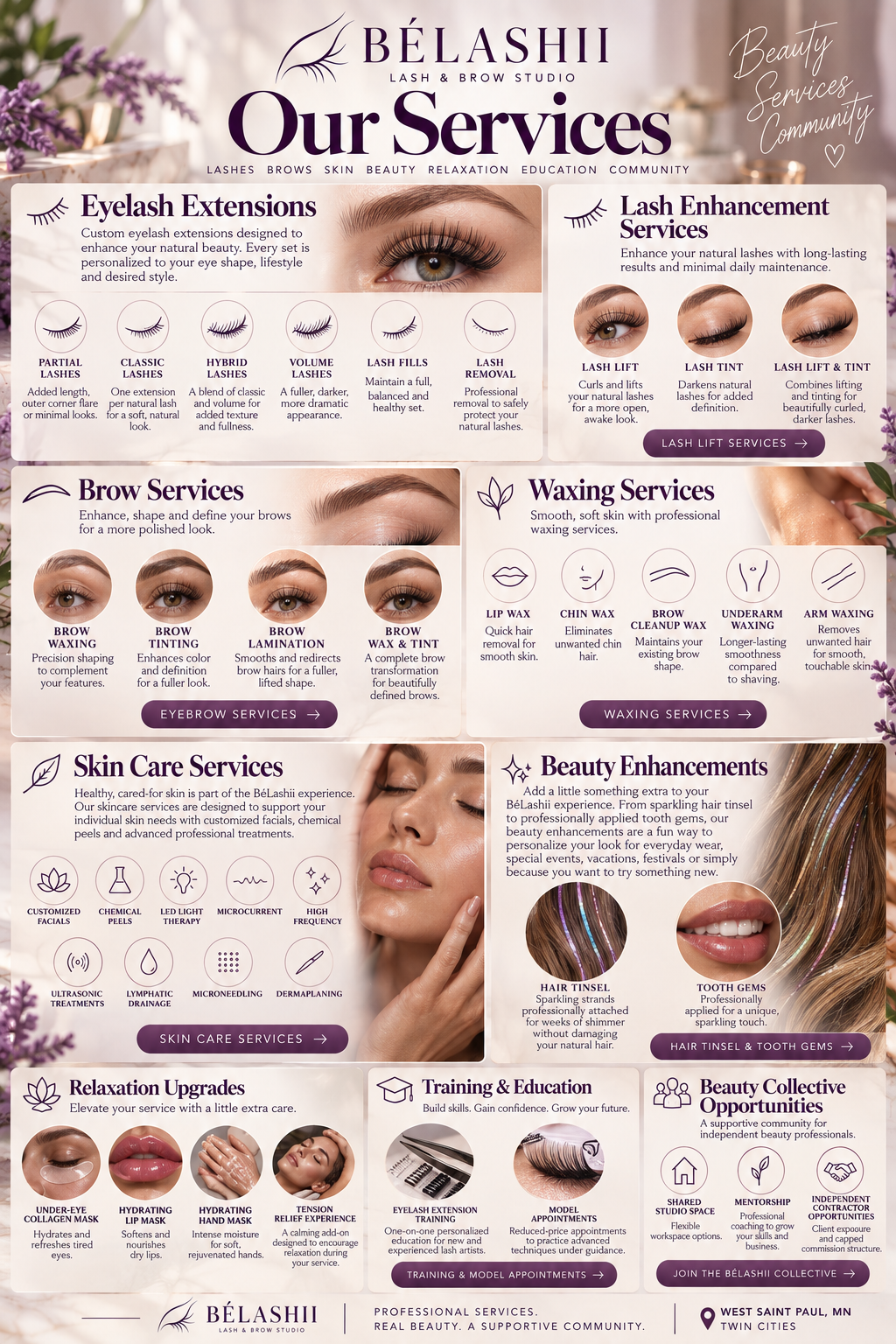 BéLashii Beauty Services Guide