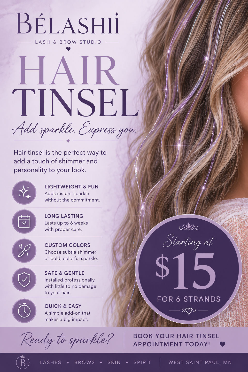 HAIR TINSEL & TOOTH GEMS AT BELASHII