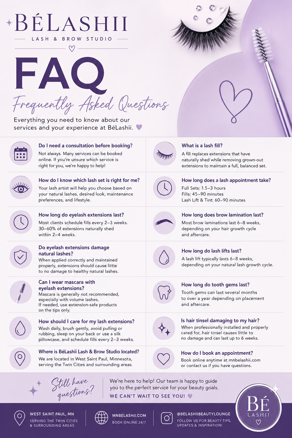 Services at BeLashii FAQS