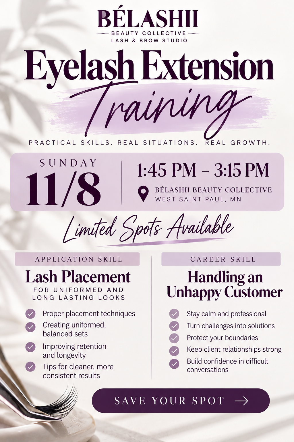 Bélashii Eyelash Extension Training